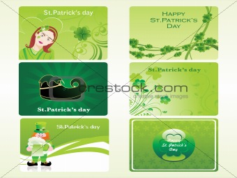 vector set of six different elegance card