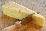 Cheese Wedge on Cutting Board