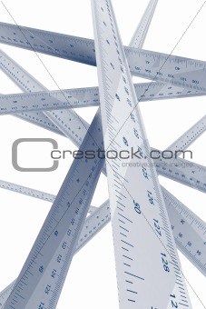 Ruler measuring and accuracy concept