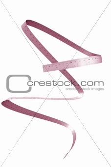 Waist ruler slimming concept isolated white background
