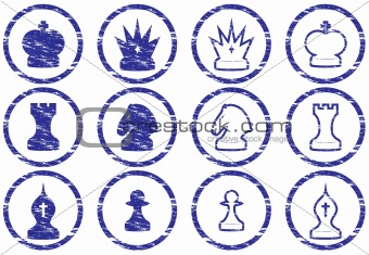 Chess icons set.