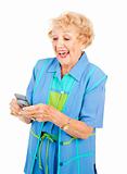Senior Woman Loves Texting