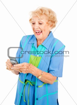 Senior Woman Loves Texting