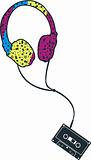 music headphone illustration
