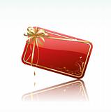 red decorated gift card