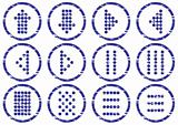 Matrix symbols icon set.