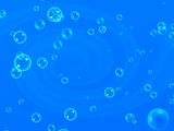 Abstract blue background with 3d bubbles