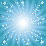 Abstract blue star background