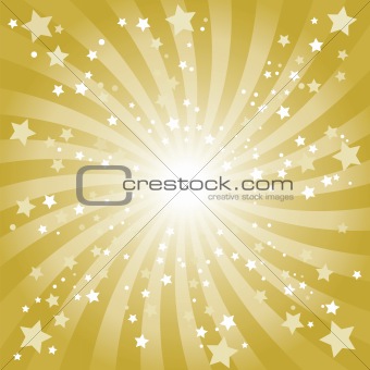 Abstract gold star background