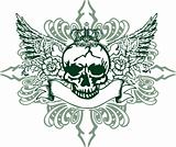 heraldic skull element