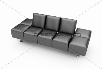 sofa over white
