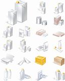 Vector packaging icon set