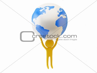 Person with earth