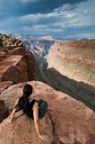 Woman and Grand Canyon at Toroweap
