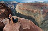 Woman and Grand Canyon at Toroweap