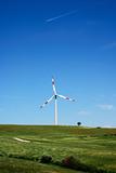Wind turbine and green meadow