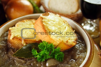 Cheddar Toasts In Soup