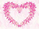 abstract--docorated heart shape with text