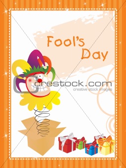 illustration fools day gretting card