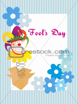 lines background with floral and joker face