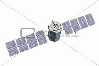 Side view of satellite.