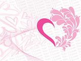 love vector background with fancy heart