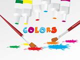 paint color and brush, vector illustration