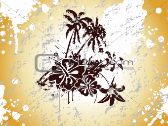 palm tree grunge background