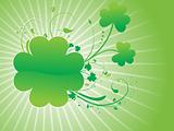 abstract shamrock rays background 17 march