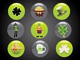 set of illustration vector elemants buttons 17 march