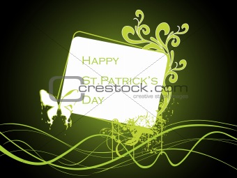 patrick day card with butterfly 17 march