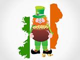 leprechaun with magical gold coins pots 17 march