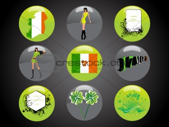 vector set of  9 environmental icons and design-elements 17 march