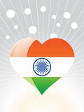 patriotic indian heart vector illustration