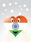 patriotic indian heart vector wallpaper
