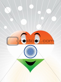 patriotic indian heart vector wallpaper