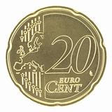 Uncirculated 20 Eurocent new map