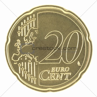 Uncirculated 20 Eurocent new map