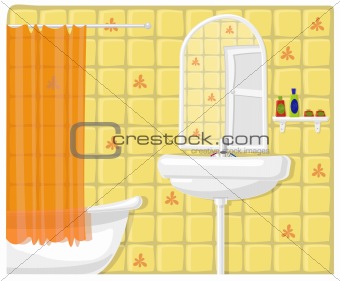 Vector illustration of bathroom 