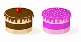 Two vector cakes 