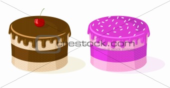 Two vector cakes 