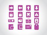 small icons for multipurpose use, purple