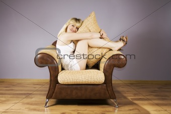 Young Woman on a armchair