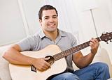 Attractive Man with Guitar