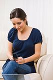 Woman with Cellphone Text Messaging