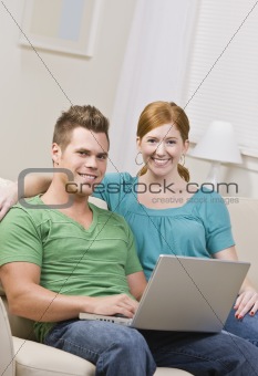 Happy Couple on Computer