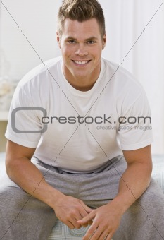 Attractive Caucasian Man Smiling at the Camera