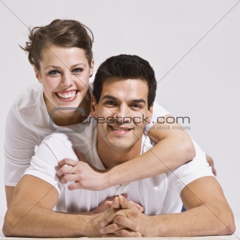 Happy Couple Hugging