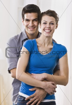 Cute couple embracing