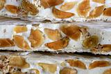 almonds and honey sweet nougat from spain